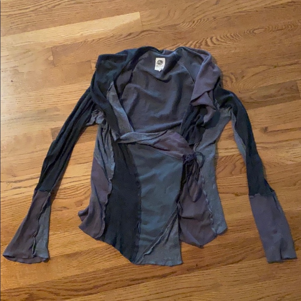 Anthropologie tiny brand patchwork wrap cardigan